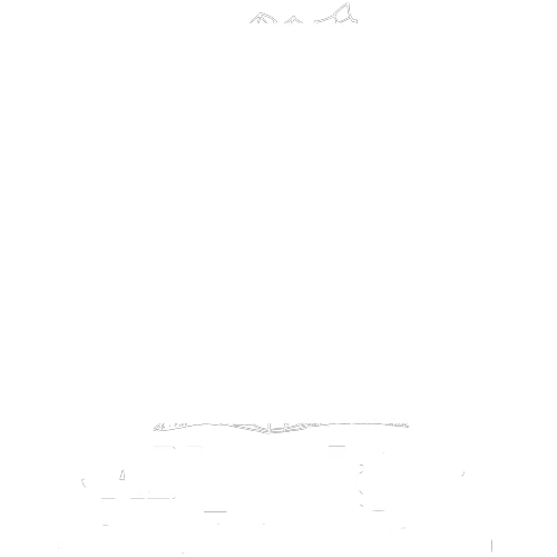 Eine Komposition aus schwarzen abstrakten Formen und Linien auf weißem Hintergrund.