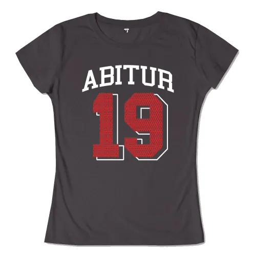 Grauer Hintergrund mit "ABITUR 19" in weißen und roten Zahlen.