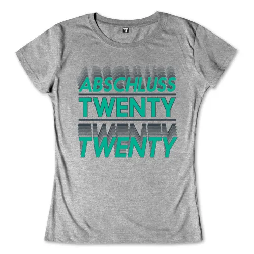 Türkisgrüne Grafik mit den Worten "ABSCHLUSS TWENTY TWENTY" in blockigen Buchstaben.