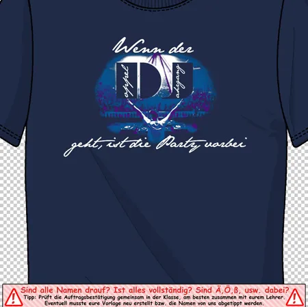 t_shirt_design_mit_text_und_silhouette Wenn der DJ geht ist die Party vorbei design
