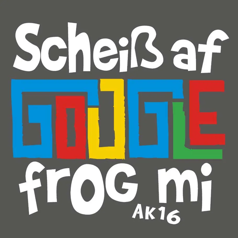 grafik_google_logo_parodie Scheiß af Google... frog mi design