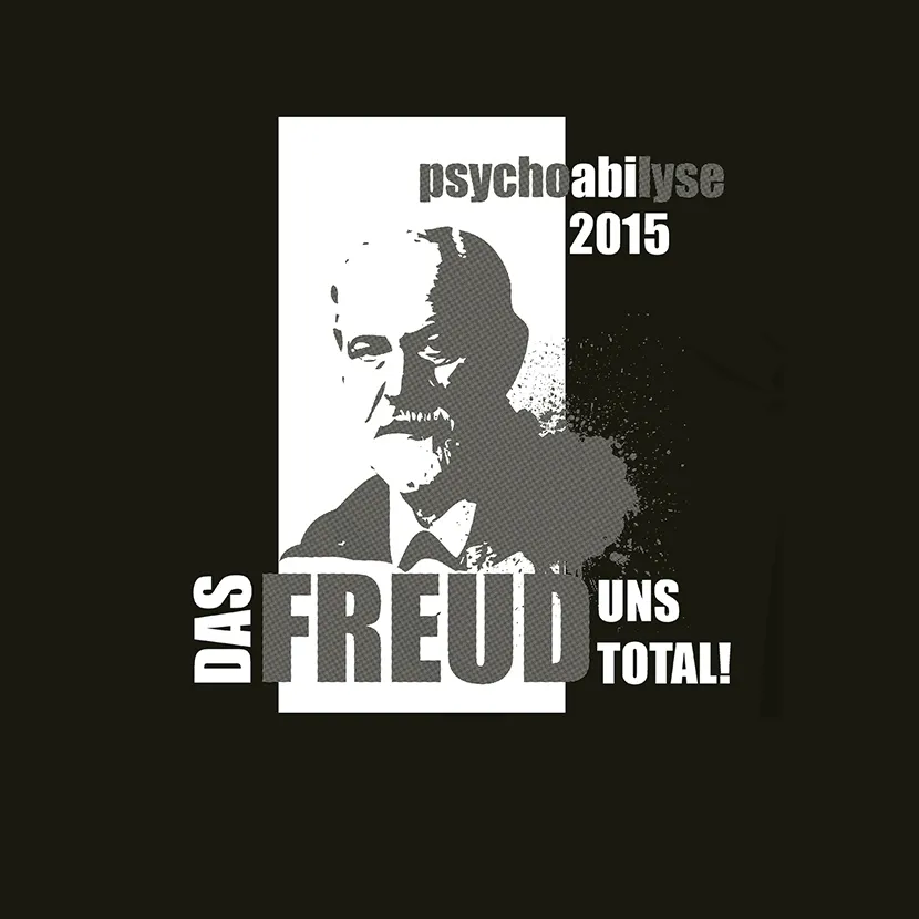 freud_konzept_tshirt_design Psychoabilyse 2014 Das Freud uns total! design