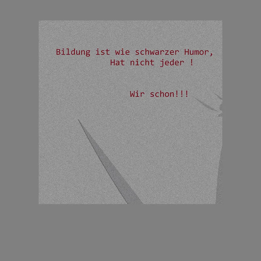 text_mit_humor_auf_strukturiertem_hintergrund Bildung ist wie schwarzer Humor hat nicht jeder wir schon design