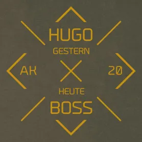 Abstraktes Muster aus mehreren schwarzen geometrischen Blöcken auf weißem Hintergrund.
