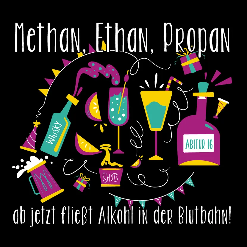 feierliche_getraenkeillustration Ab jetzt fließt Alkohol in der Blutbahn design