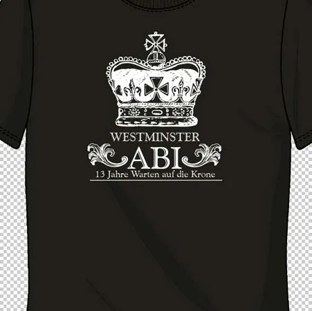 schwarzes_tshirt_mit_abi_design 13 Jahre Warten auf die Krone design