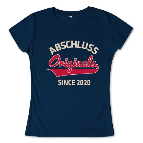 Logo mit Text 'ABSCHLUSS Originals SINCE 2020' in Weiß und Rot auf dunkelblauem Hintergrund.