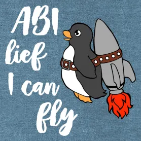 pinguin_mit_raketenrucksack Abilief i can fly design