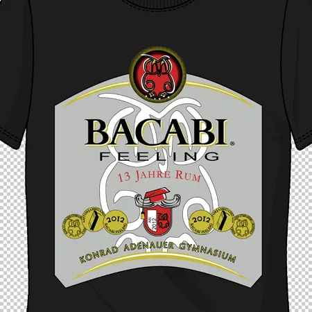 schul_abi_tshirt_design BacABI Feeling - 13 Jahre Rum design
