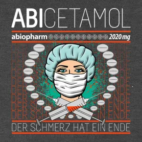 Illustration einer Frau mit Haarnetz, Gesichtsmaske und von Kapseln umgeben.