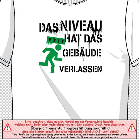 Das Niveau hat das Gebäude verlassen