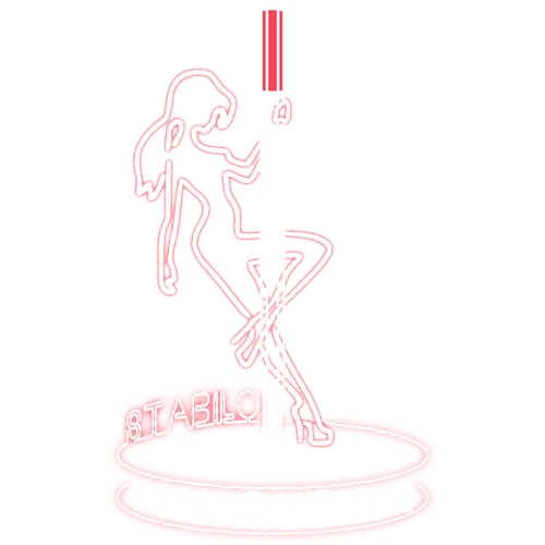 Neonschild einer Flamingo-Statue mit dem Text "STABILO".