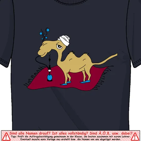 t-shirt_mit_kamel_design Kamel fliegt davon! design