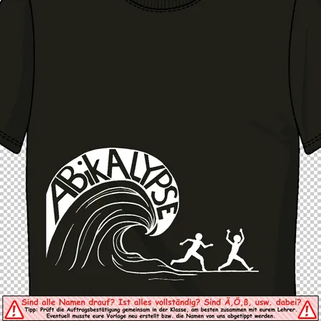 abschluss_t_shirt_design Abikalypse - Nach uns die Sintflut! design