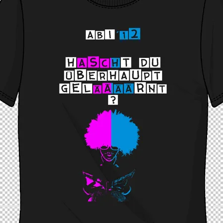 schwarzes_tshirt_mit_buntem_druck Was labersch du design