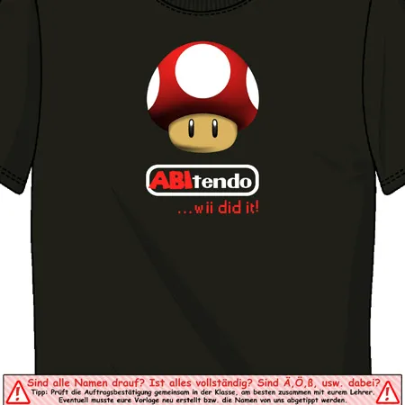 t_shirt_mit_pilz_logo_und_schriftzug Abitendo 2013 bereit fürs nächste level design