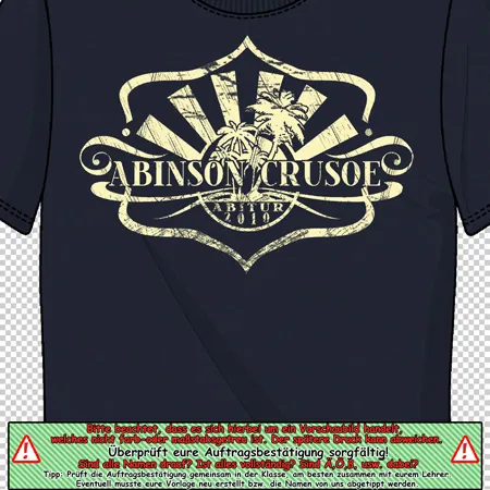 schulabschluss_t_shirt_design Abinson Crusoe design