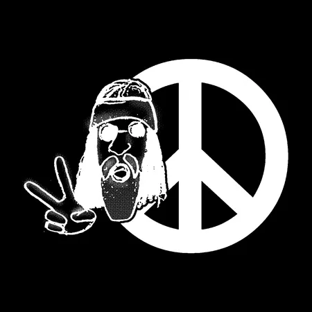 mann_mit_friedenszeichen Peace design