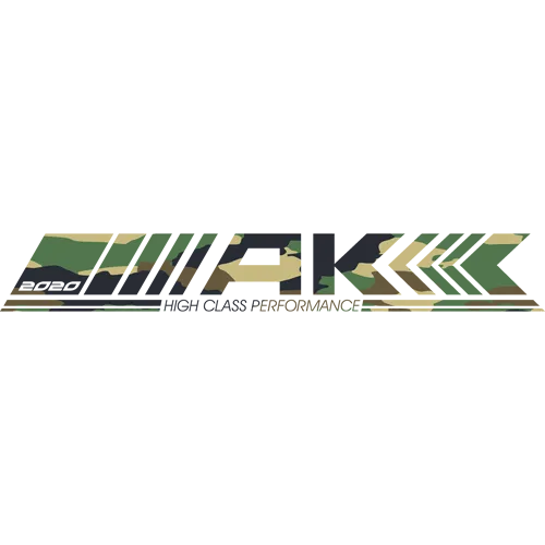 Geometrisches Logo mit dem Text "MIWAK 2008 High Class Performance", Farben Grün und Schwarz.