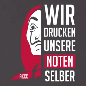 Rotes minimalistisches Logo mit den Wörtern NOTEN und AKXX in Weiß.
