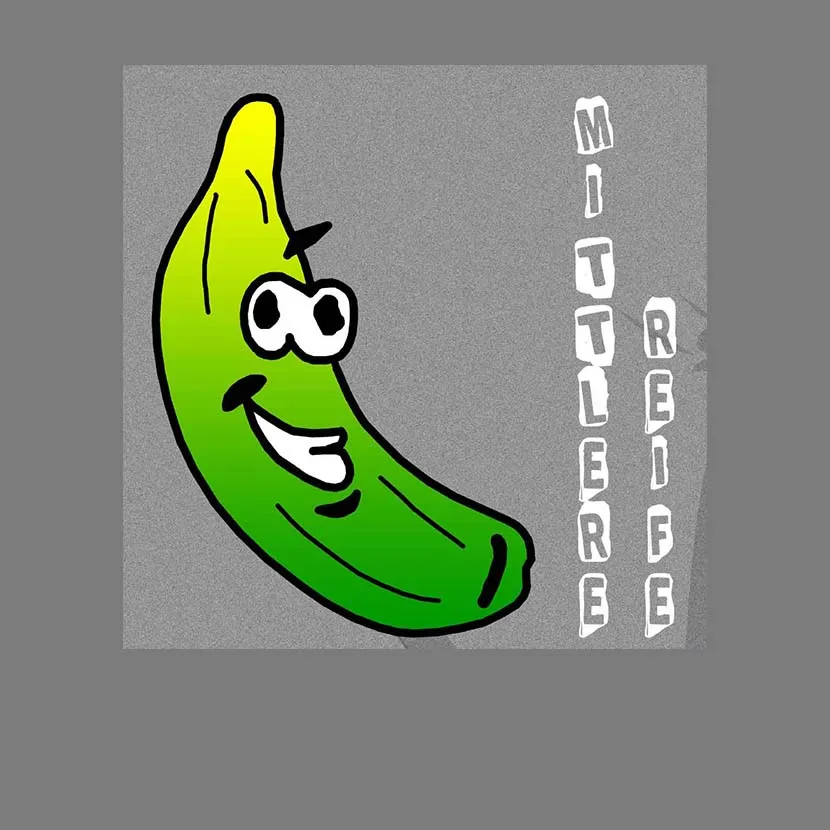 mittelreife_banane_cartoon Mittlere Reife design