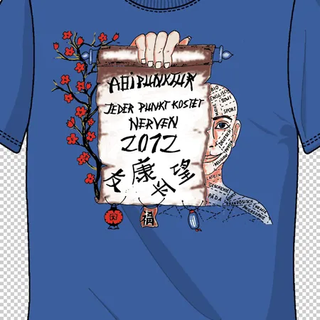 grafik_tshirt_design_mit_text_und_blumen ABIpunktur - Jeder Punkt kostet Nerven 2012 design