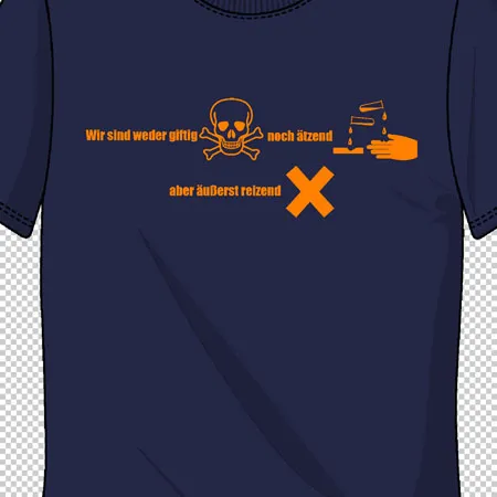 t-shirt_mit_aufdruck_totenkopf_und_text Wir sind weder giftig noch aetzend aber extrem reizend design