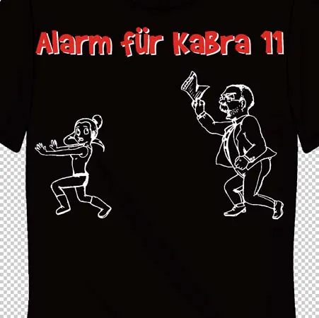 schwarzes_t-shirt_mit_cartoon_figuren alarm für kabra 11 design