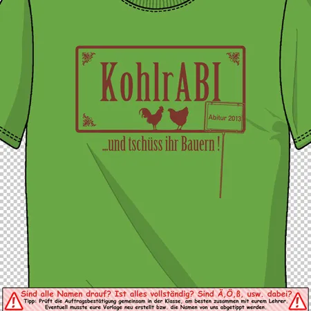 Kohlrabi und tschüss ihr bauern