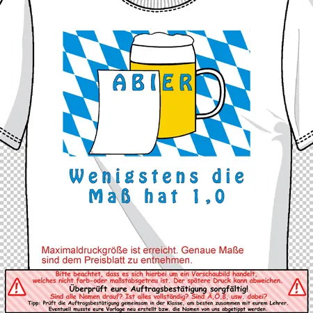 Abier - wenigstens die Maß hat über 1,0 promille