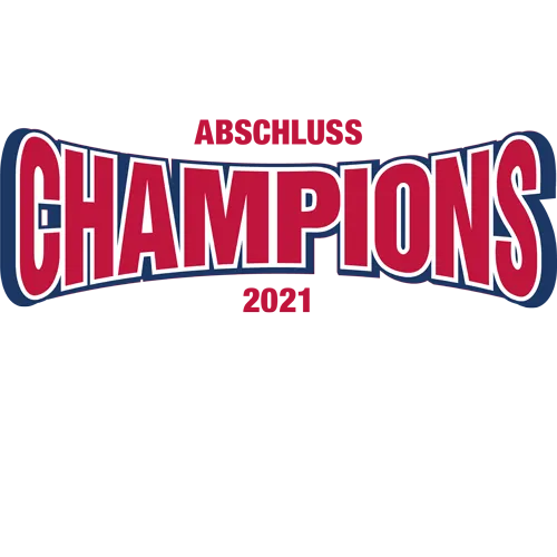 Text "Abschluss Champions 2021" auf grauem Hintergrund.