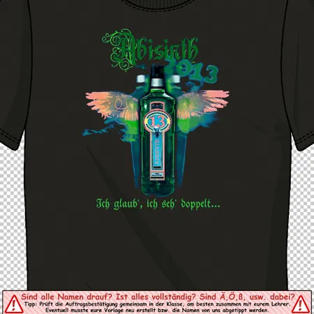 schwarzes_tshirt_mit_absinth_motiv Abisinth - Ich glaub ich seh doppelt design