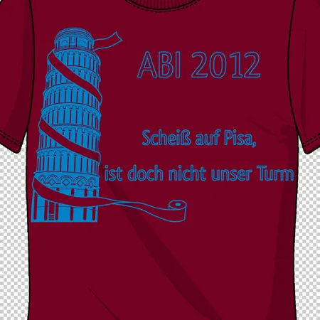 rotes_t_shirt_mit_schiefer_turm_von_pisa Scheiß auf Pisa ist doch nicht unser Turm design