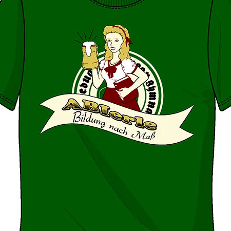 gruenes_tshirt_mit_logo ABIerle - Bildung nach Maß design