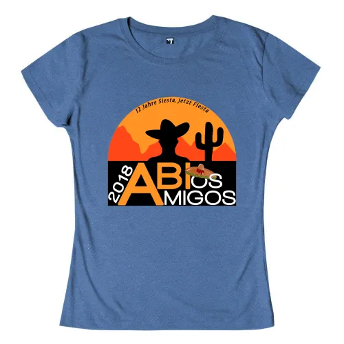 Grafik eines Abschlussjahres mit Sombrero-Silhouette, Kaktus, Bergen und einer Taco-Illustration.