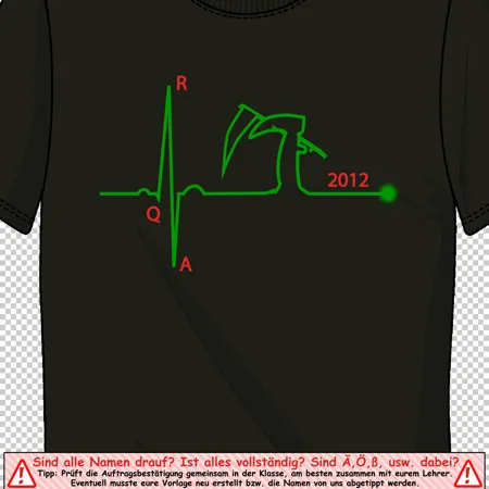 tshirt_mit_gruenem_aufdruck_2012 Sensenmann Herzfrequenz design