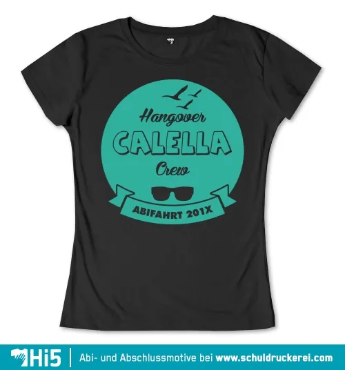 Emblem der Hangover Calella Crew mit Sonnenbrille und Jahr 201X.