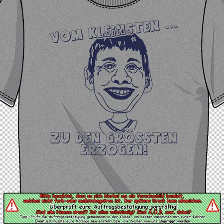 t_shirt_design_junge_und_text Vom kleinsten zu den grössten erzogen design