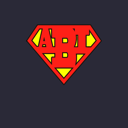 Rotes Diamant-Logo mit dem Schriftzug 'ABI' in Gelb auf dunkelgrauem Hintergrund.