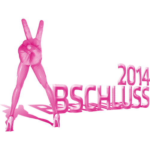 Eine neonpinke Akrobatin formt die Zahlen 2014 auf dunklem Hintergrund.