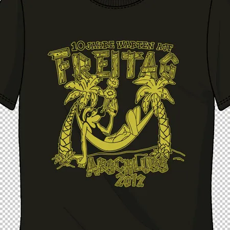 schwarzes_tshirt_mit_aufdruck 10 Jahre warten auf Freitag design