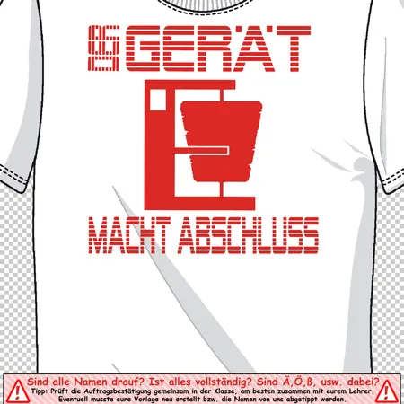 Der gerät macht Abschluss