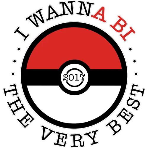 Grafik eines Pokeballs mit Text "I WANNA BE THE VERY BEST" und Jahreszahl 2017 auf gelbem Hintergrund.