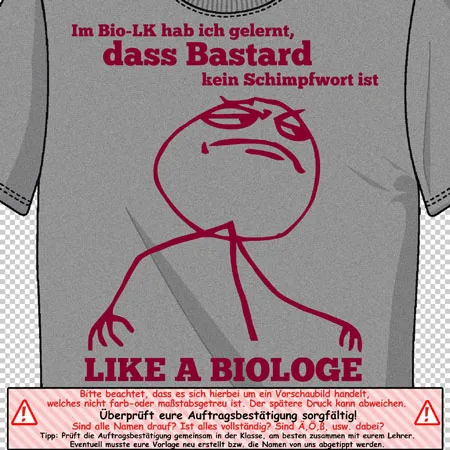 Im BioLK hab ich gelernt dass Bastard kein Schimfpwort ist 