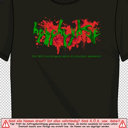t_shirt_mit_apokalypse_aufdruck Abicalypse der weltuntergang wäre einfacher gewesen design