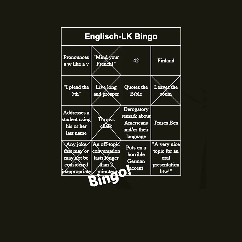 Englisch LK Bingo