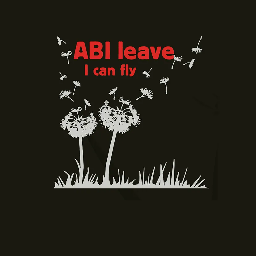 dandelions_silhouette_with_text Abi leave I can fly design