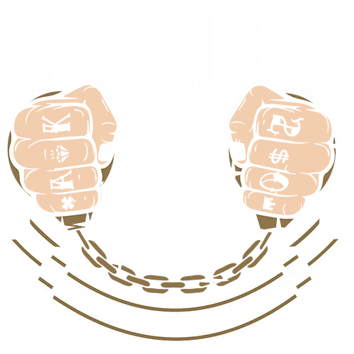 Zwei abstrakte Gesichtsumrisse in Beige und Grün, gegenüberliegend auf weißem Hintergrund.