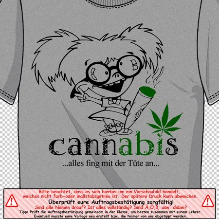 cannabis_t_shirt_design Cannabis alles fing mit der Tüte an design