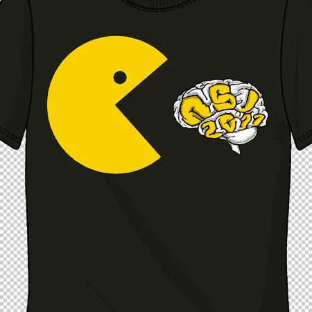 schwarzes_tshirt_mit_pacman_und_gehirn_motiv Abi 2011 design